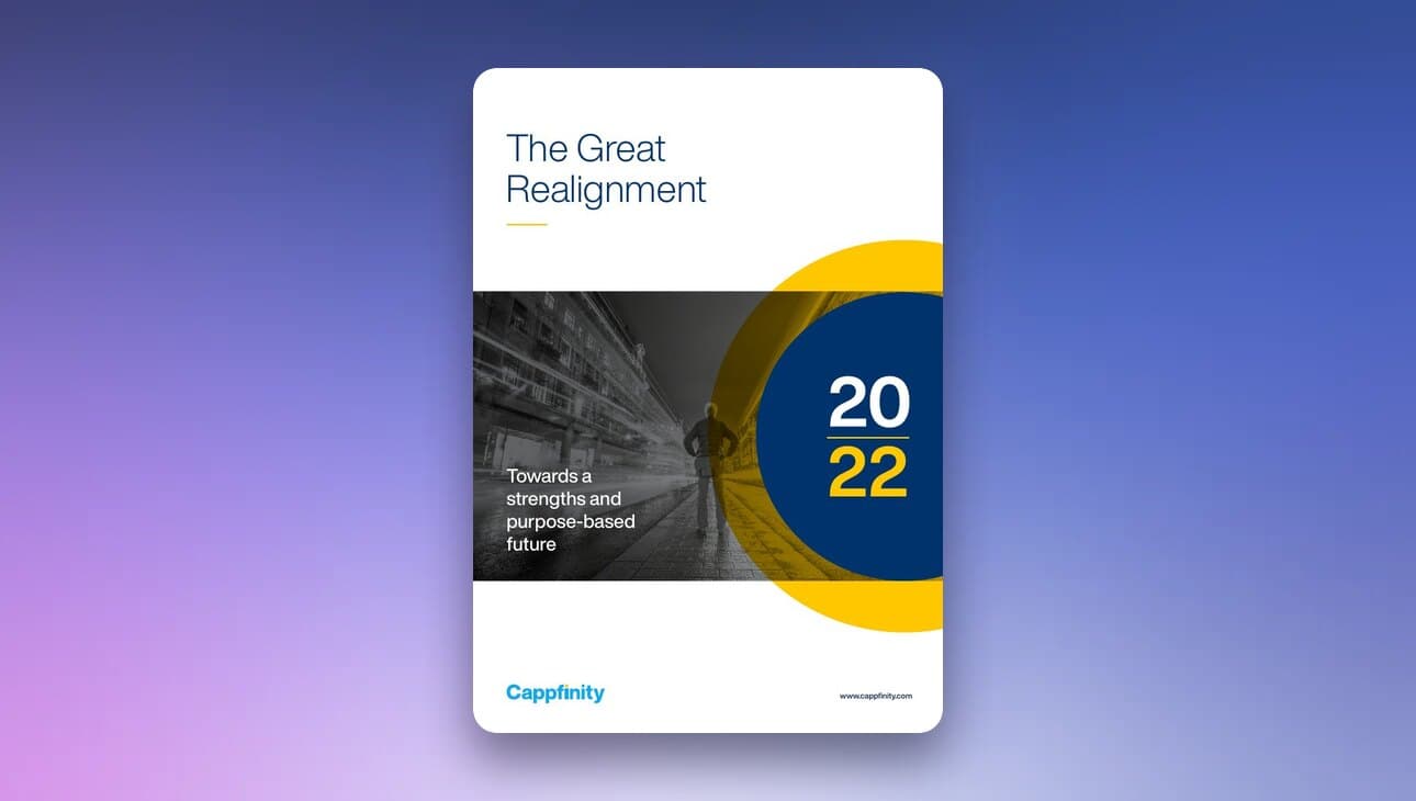 The Great Realignment - Towards a strengths and purpose-based future whitepaper cover